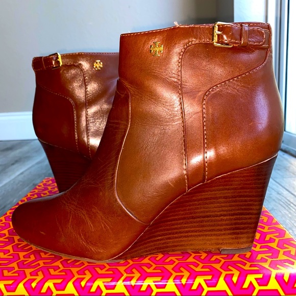 💋💋TORY BURCH sz10 Milan Wedge Bootie authentic😻 Free Shipping - Picture 2 of 14